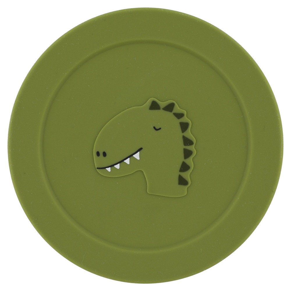 Silicone snack pot with lid - Mr. Dino